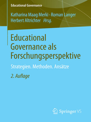 cover image of Educational Governance als Forschungsperspektive